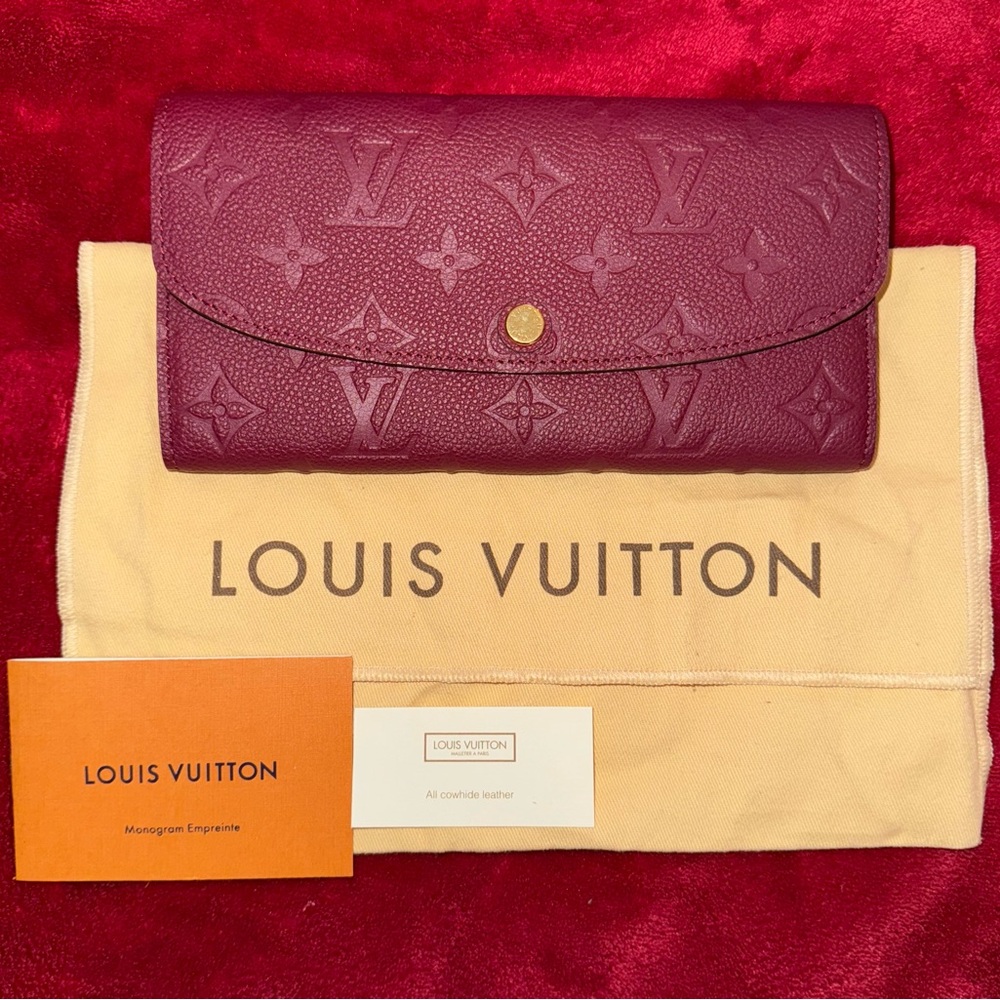 Louis Vuitton Burgundy Monogram Empreinte Wallet